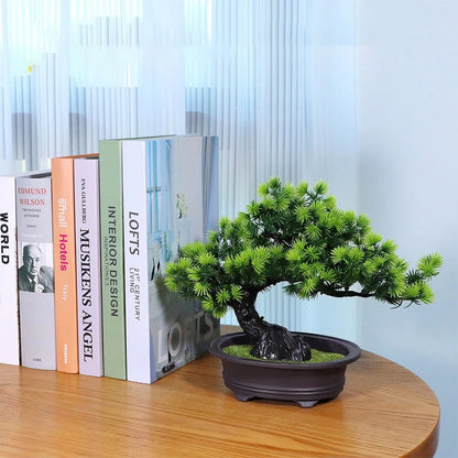 Lifelike Mini Bonsai Plant – Artificial Greenery Décor