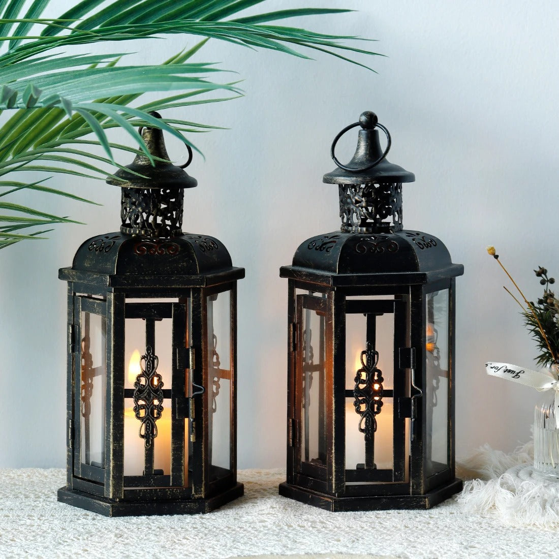 Vintage Nordic Hanging Candle Lantern