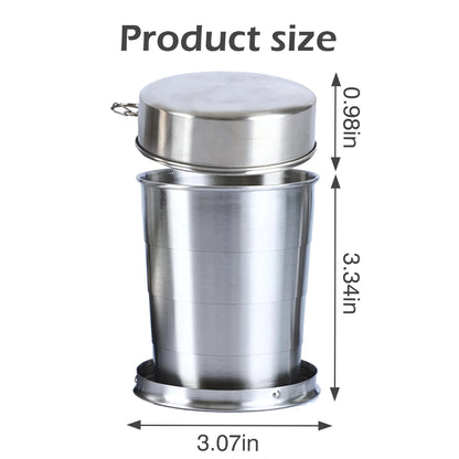 Portable Folding Stainless Steel Drinking Cup