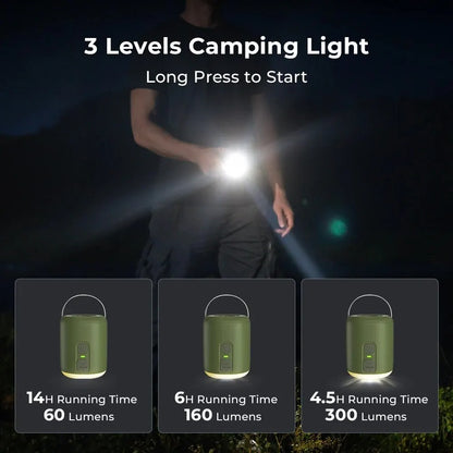Portable Electric Air Pump with Camping Light