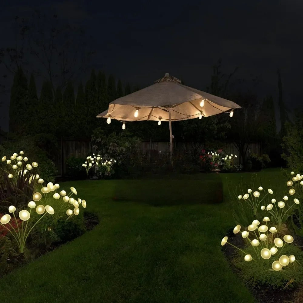 Solar Jellyfish Mushroom Garden Lights – 6 LED Decorative Lawn Lamps