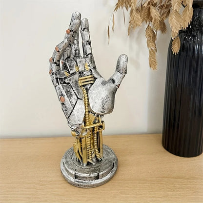 Futuristic Mechanical Hand Sculpture