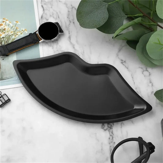 Korean Style Lip-Shaped Metal Tray