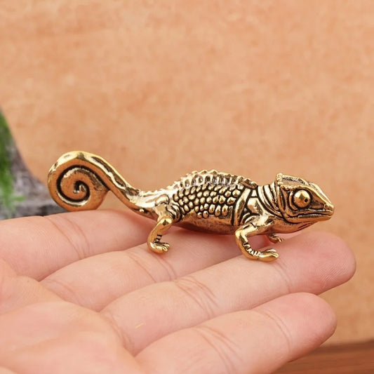Cute Brass Lizard Figurine