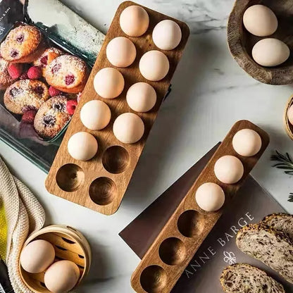 Wooden Egg Holder Tray