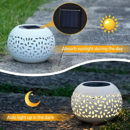 Outdoor Solar Powered Metal Lantern