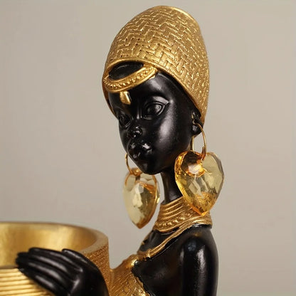 3-Piece African Lady Figurine Set