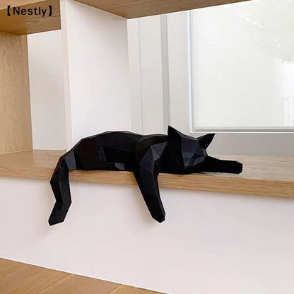 Black & White Cat Statue