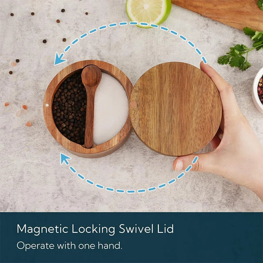 Natural Wooden Spice Container