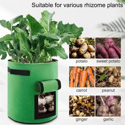 Large Reusable Felt Planting Bag with Handles
