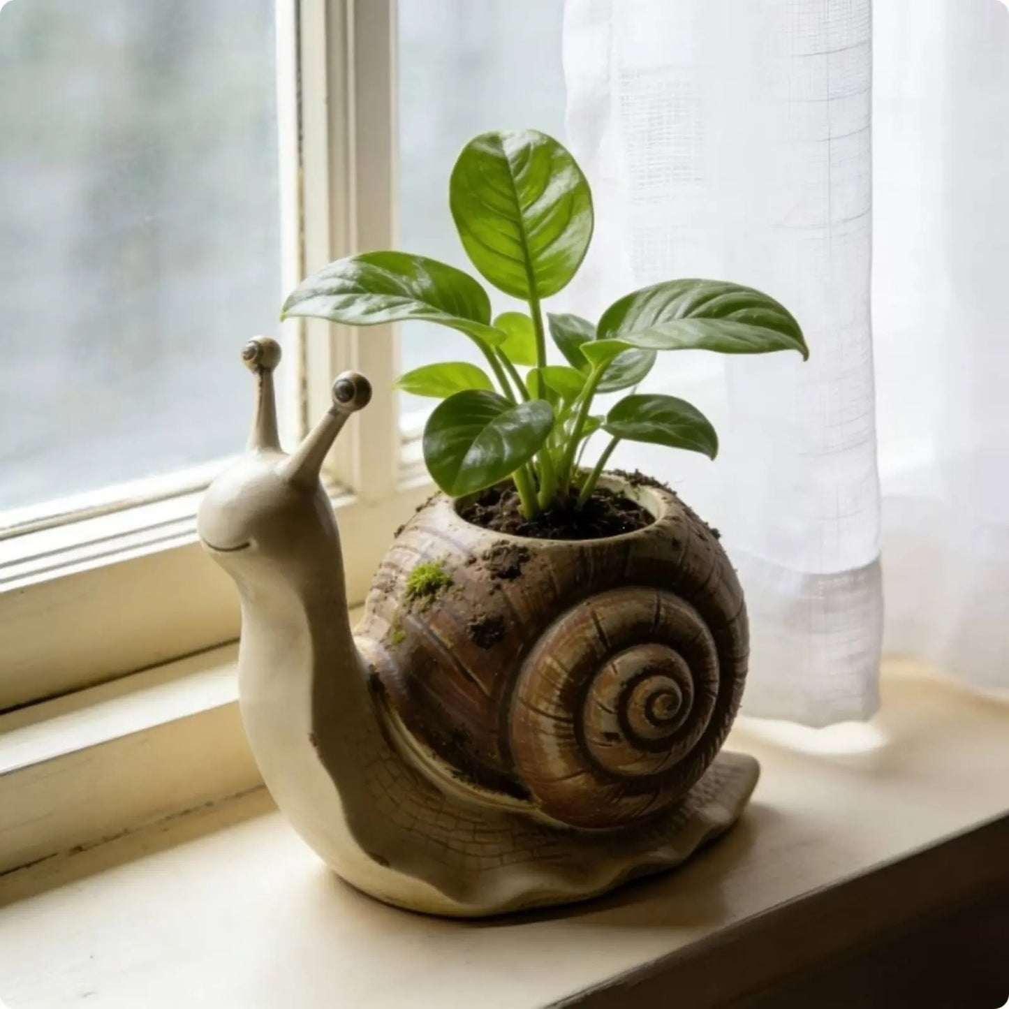 Charming Snail Succulent Planter