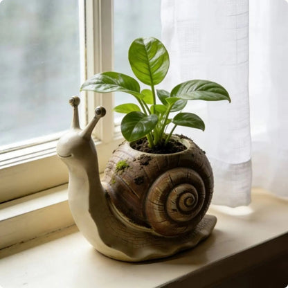 Charming Snail Succulent Planter