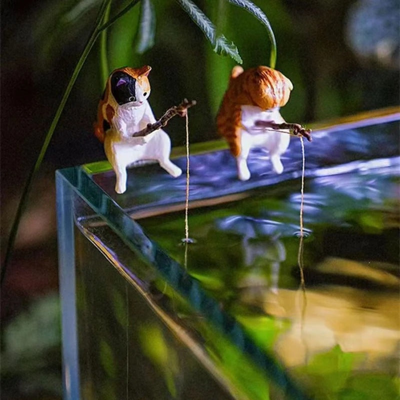 Fishing Cat Resin Figurine - All Pieces Included