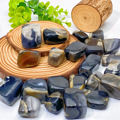 3-Piece Natural Volcanic Agate Crystal Set