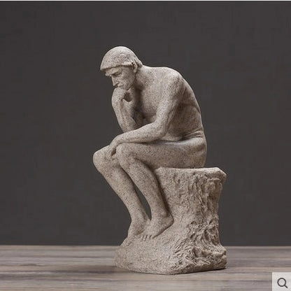 Sandstone Resin Philosophy Sculpture