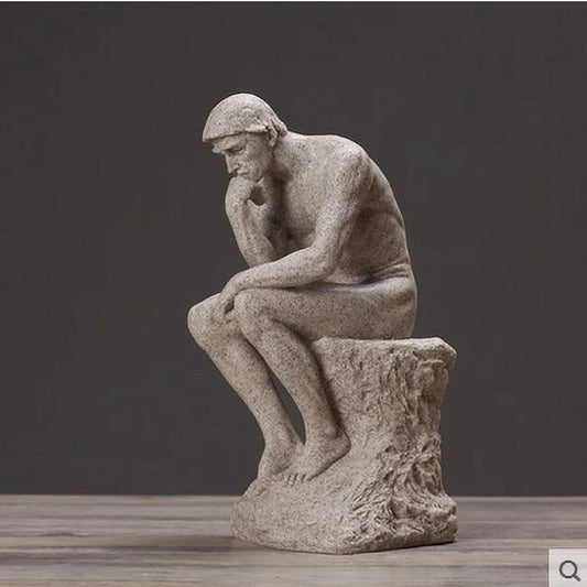Sandstone Resin Philosophy Sculpture