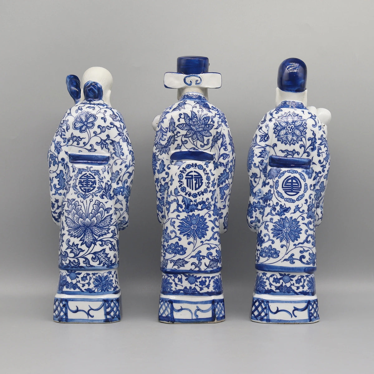 3-Piece Fortune, Prosperity & Longevity Figurine Set