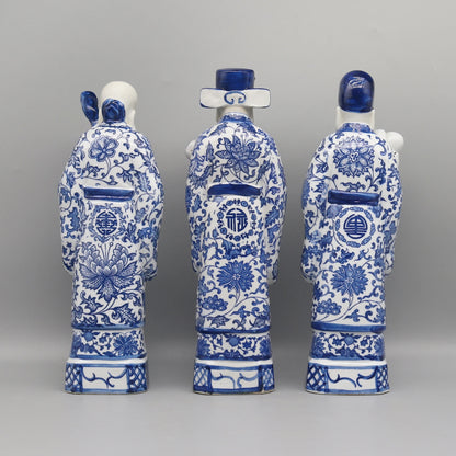 3-Piece Fortune, Prosperity & Longevity Figurine Set