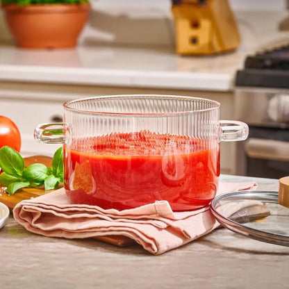 Glass Cooking Pot with Lid