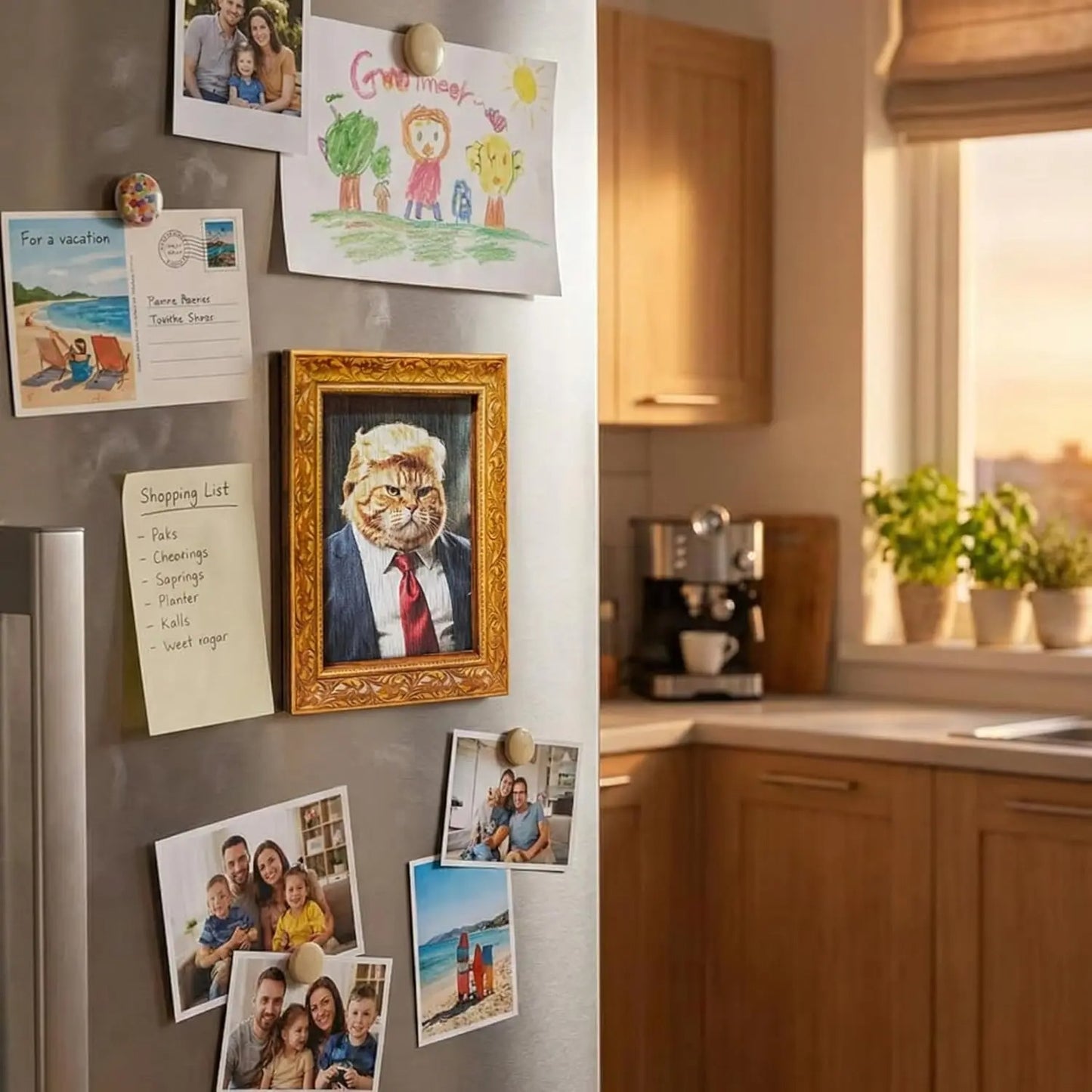 Funny Cat Parody Fridge Magnet