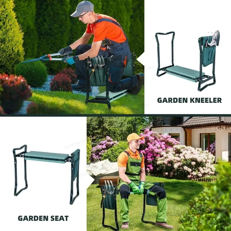 2-in-1 Garden Kneeler & Seat - with tool pockets