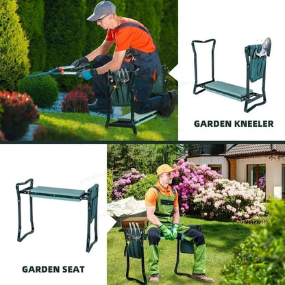 2-in-1 Garden Kneeler & Seat - with tool pockets