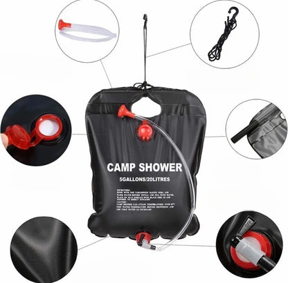 Solar Camp Shower Bag – Foldable Portable Outdoor Shower for Camping, Hiking & Travel