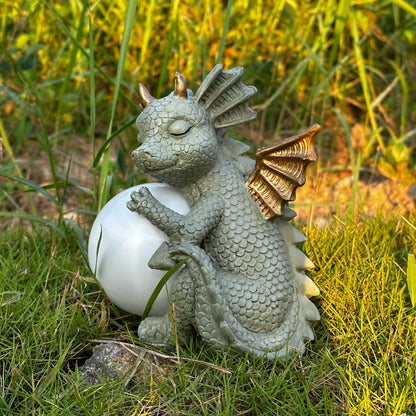 Moon Guardian Solar Dragon Statue