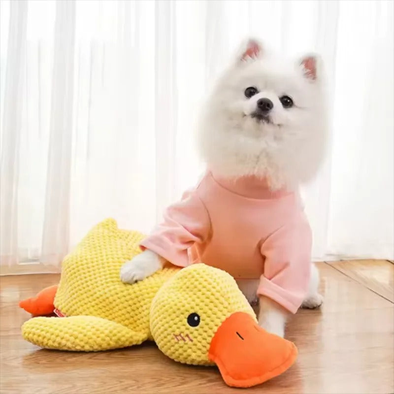 Squeaky Yellow Duck Dog Toy