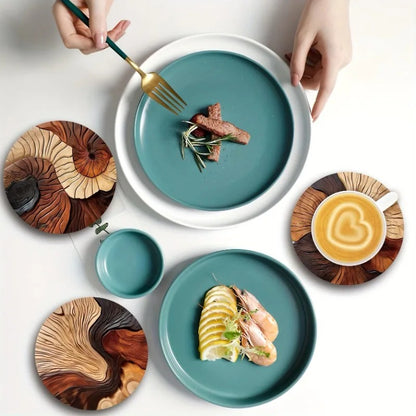 Unique Wooden Coasters - Set of 6