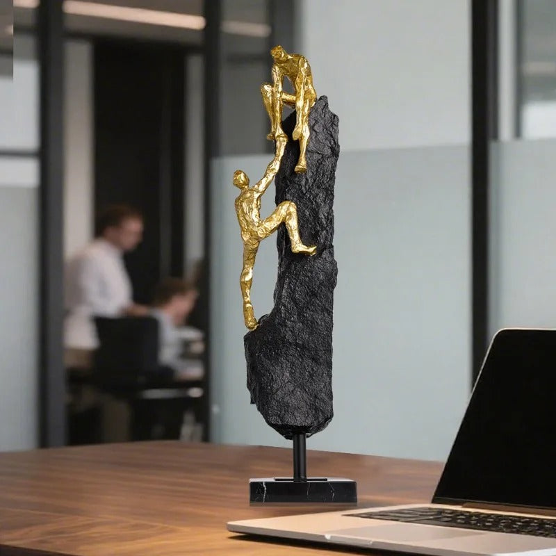 Never Give Up Climbing Sculpture
