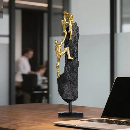 Never Give Up Climbing Sculpture