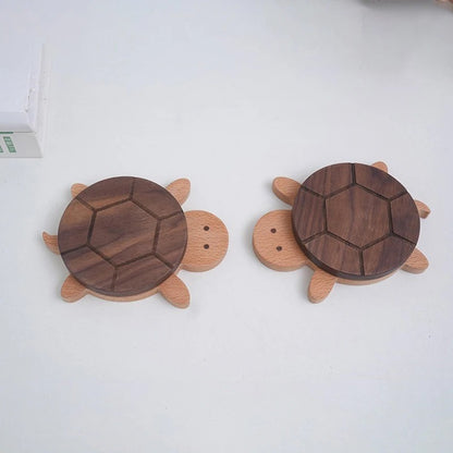 Cute Wooden Turtle Coaster