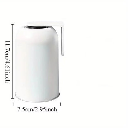 Magnetic Bathroom Cup with Wall Mount Holder (WHITE)