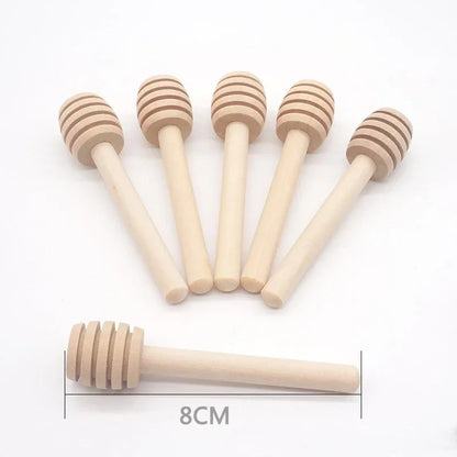10-Piece Wooden Honey Dipper Set