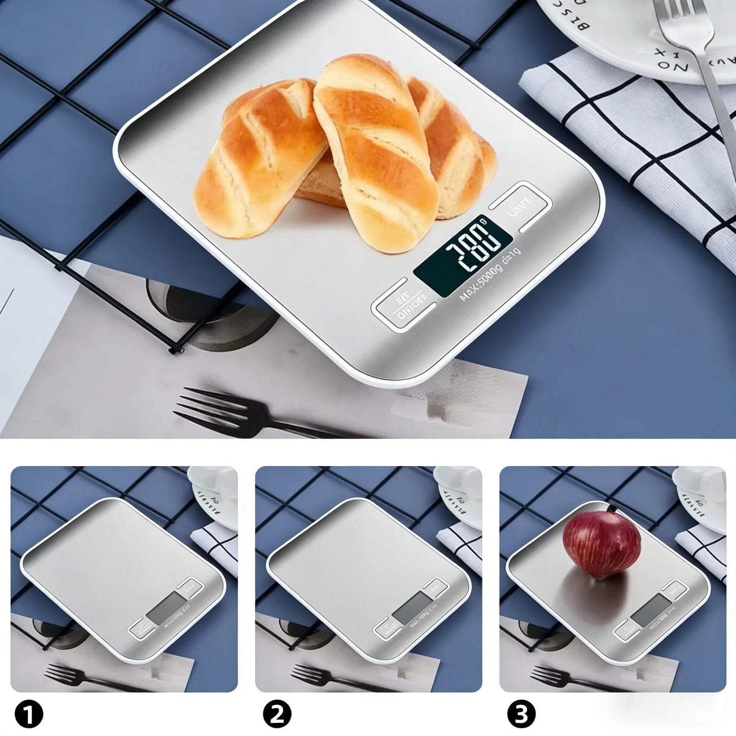 Digital Kitchen Scale with LED Display
