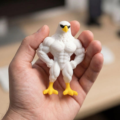 Muscle Eagle Figurine with Sunglasses