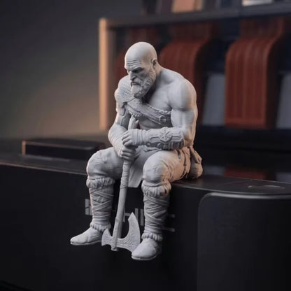 Nordic Warrior Pedestal Statue