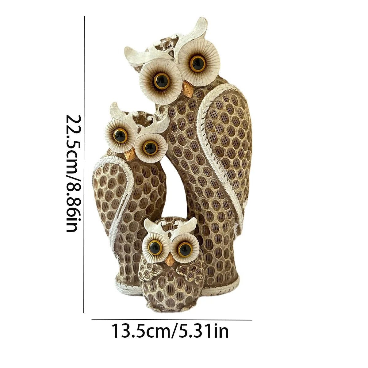 Cute Owl Family Figurine - 3pcs