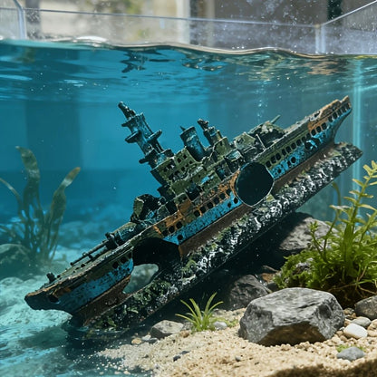 Sunken Ship Aquarium Decoration