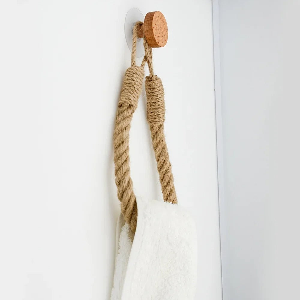 Rustic Rope Towel Holder