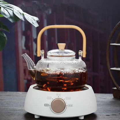 1000ml Glass Teapot with Wood Handle