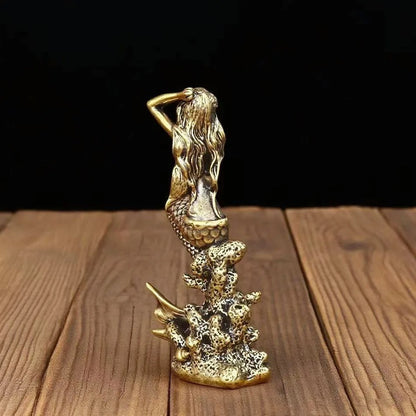 Golden Mermaid Sculpture