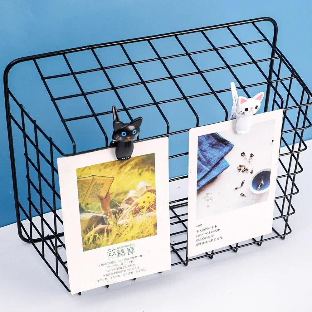 16-Piece Cute Cat Clip Set – Multipurpose Food Bag, Photo & Memo Clips
