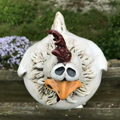 Funny Chicken Fence Decor