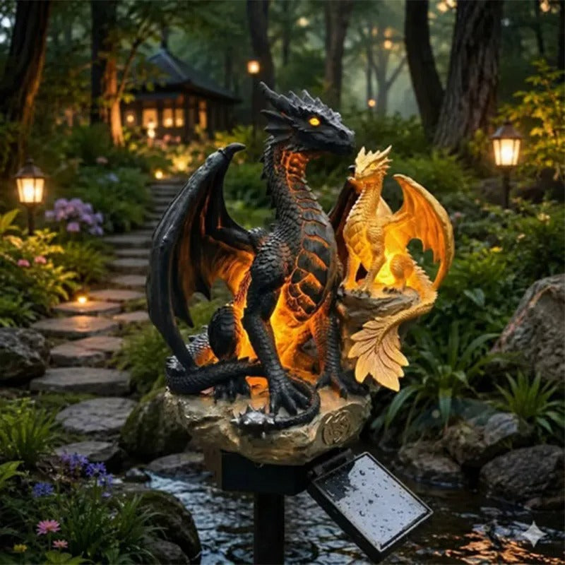 Solar Dragon Garden Statue – LED Outdoor Lawn & Patio Decor