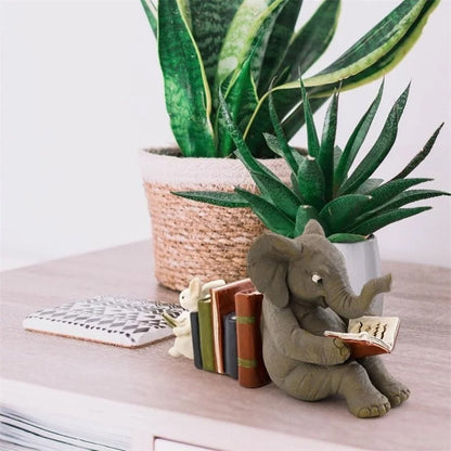 Elephant & Rabbit Bookend Set