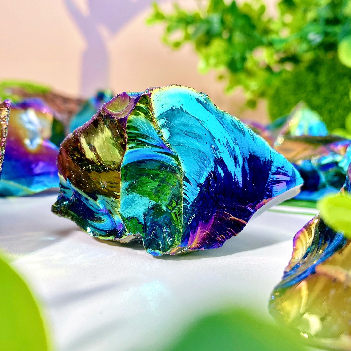 5 Random Aura Obsidian Gemstones