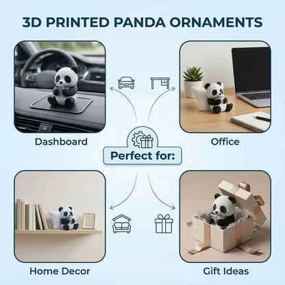 Relaxing Mini Panda Figurine - 2pcs set