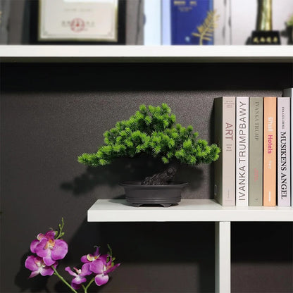 Lifelike Mini Bonsai Plant – Artificial Greenery Décor